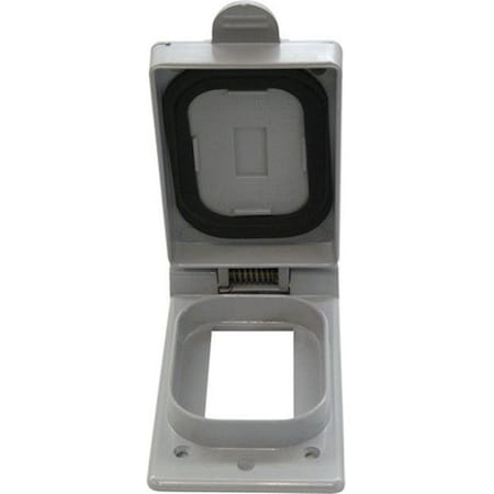 Cantex Box Cover, 1 Gang, PVC, GFCI Cover Type 3368248